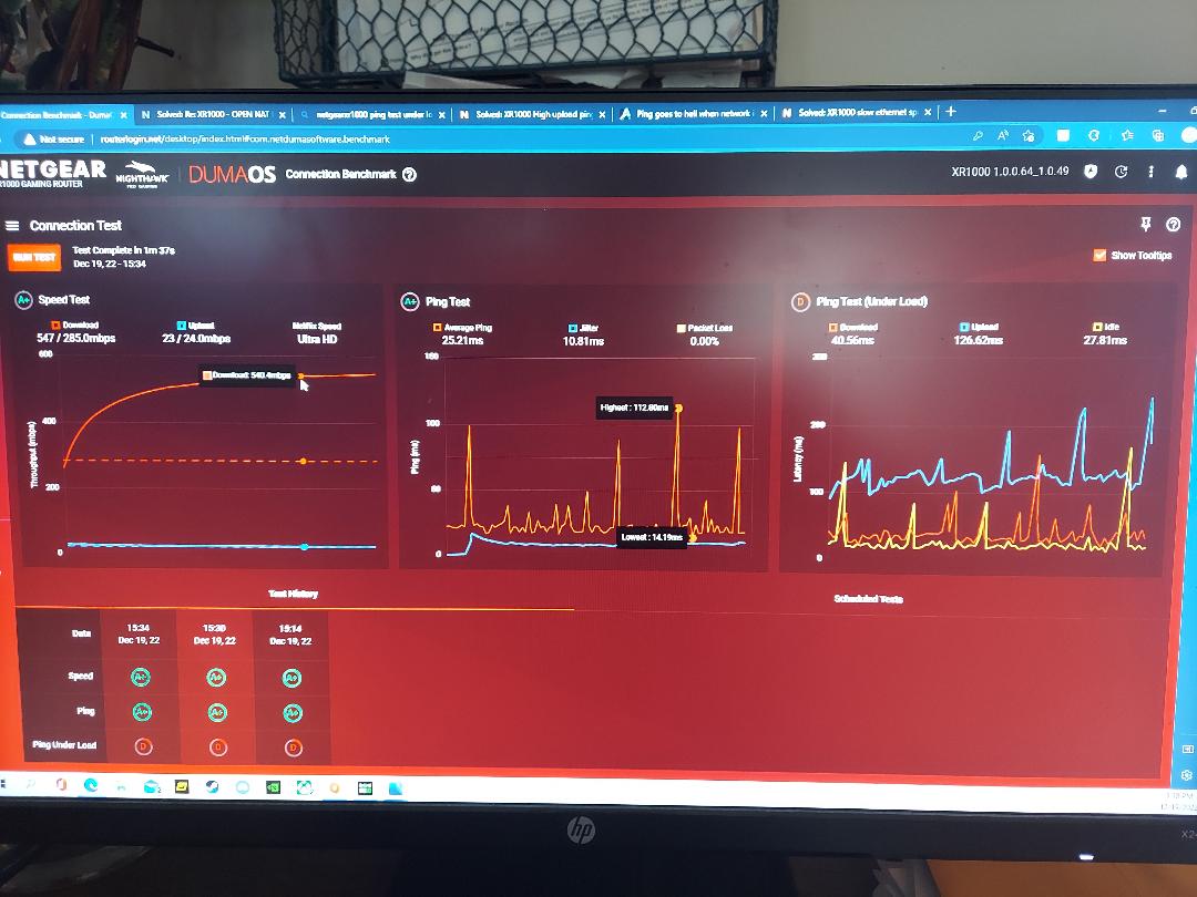 Solved Netgear xr1000 high ping under load NETGEAR Communities